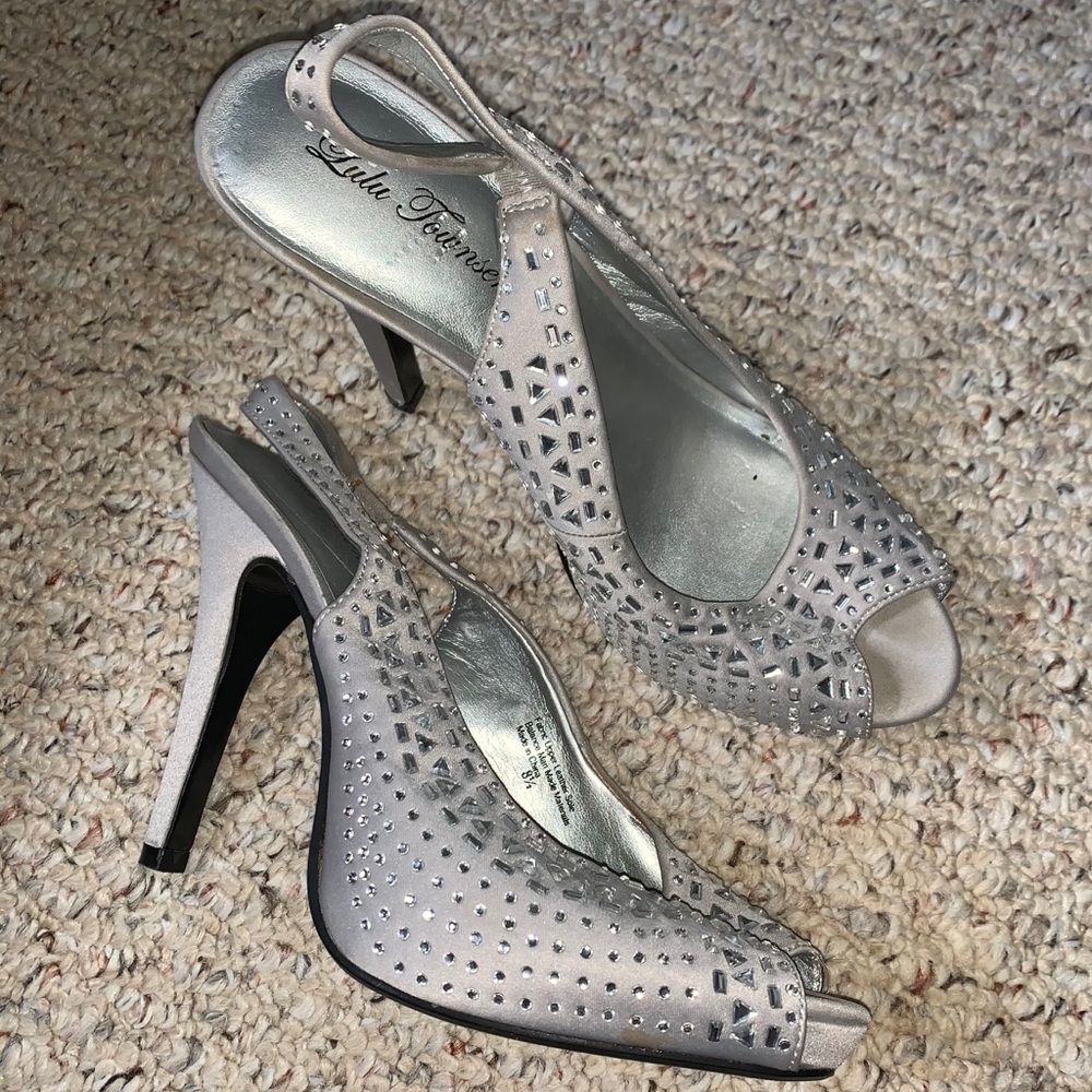 Silver Sparkle High Heels